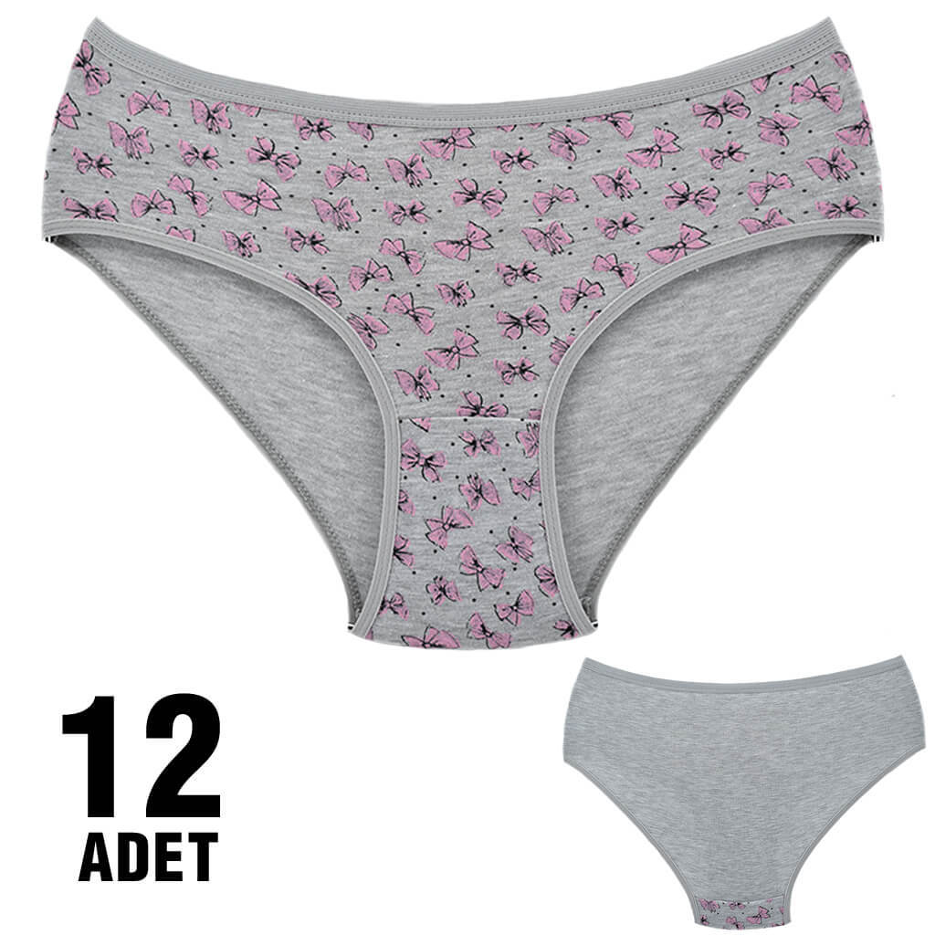 Dondeza 201-13 Desenli Bayan Ara Beden Külot 12'li