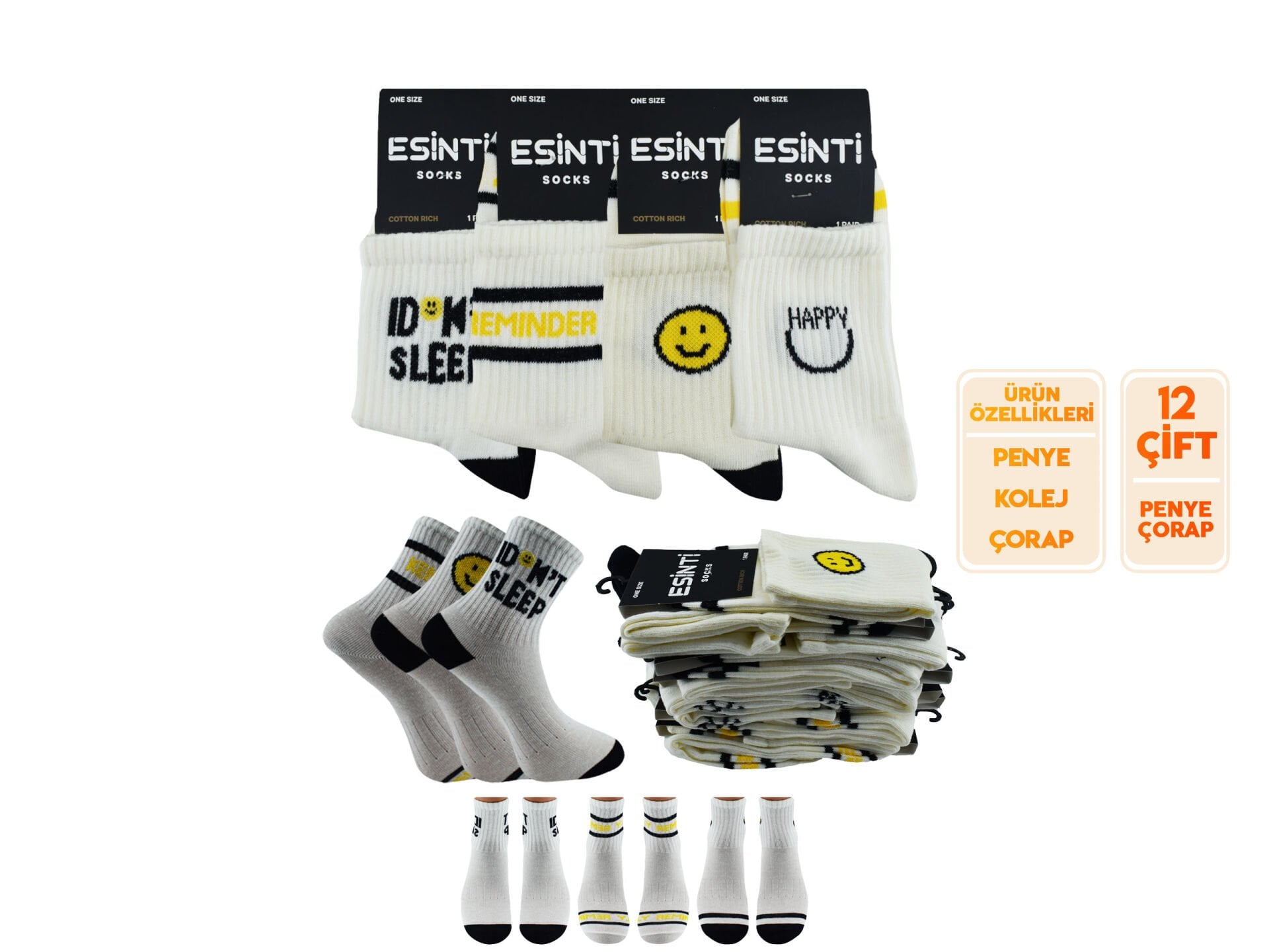 Esinti 141 Bayan Kolej Çorap 12'li