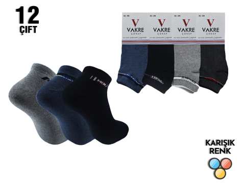 Vakre Erkek Penye Patik 12'li