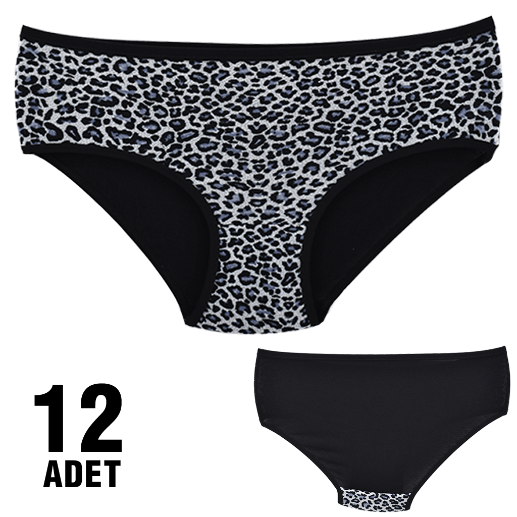 Dondeza 201-81 Desenli Bayan Ara Beden Külot 12'li