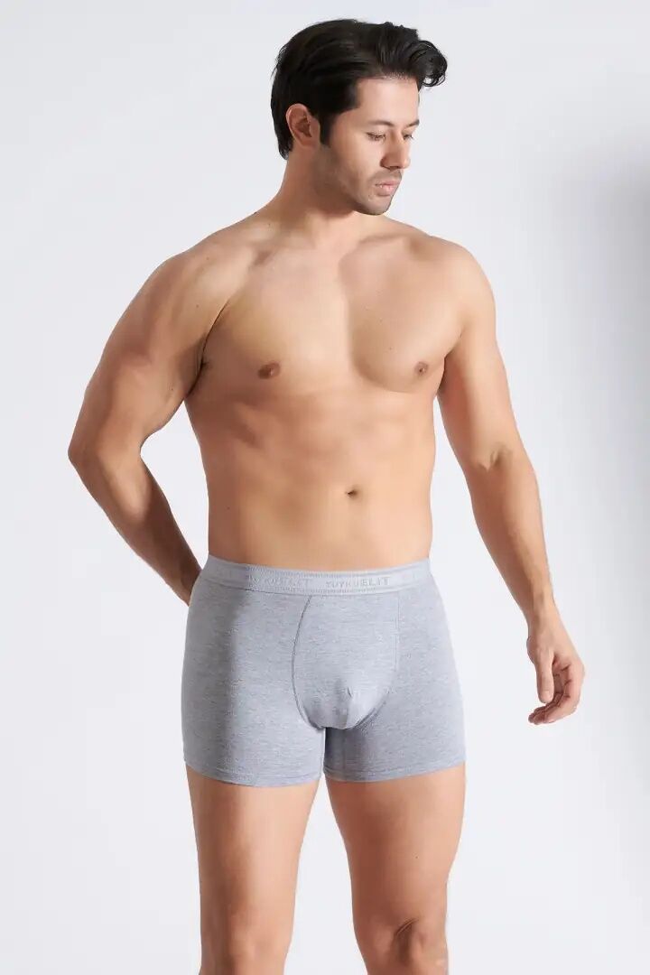 Tutku Elit 1251 Modal Elestan Erkek Boxer GRİ - S