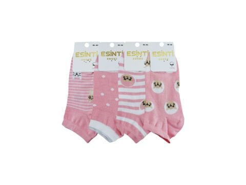 Esinti 33-1 (36-40) Naturel Pamuk Bayan Patik Çorap 12'li