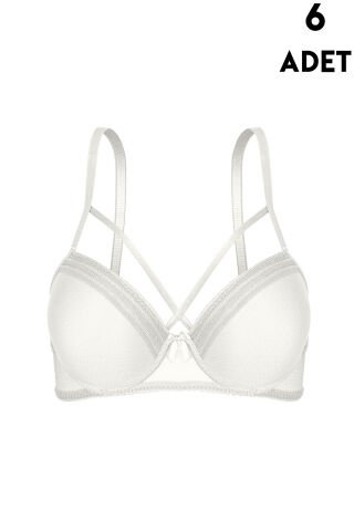 Aysemin 5153 B Cup (75-80-85-90) Balenli Destekli Bayan Sütyen 6'lı