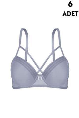 Aysemin 5153 B Cup (75-80-85-90) Balenli Destekli Bayan Sütyen 6'lı