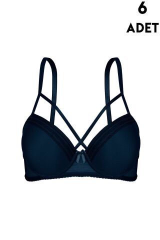 Aysemin 5153 B Cup (75-80-85-90) Balenli Destekli Bayan Sütyen 6'lı