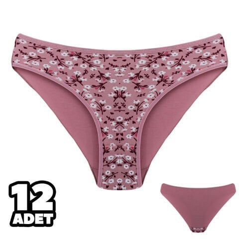 Dondeza 101-136 Desenli Bayan Bikini 12'li