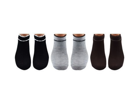 Esinti 33-10 (36-40) Naturel Pamuk Bayan Patik Çorap 12'li