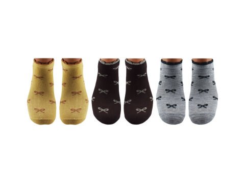 Esinti 33-2 (36-40) Naturel Pamuk Bayan Patik Çorap 12'li