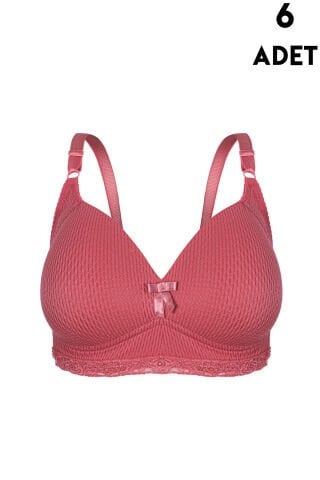 Aysemin 5081 C Cup (85-90-95-100-105) Balensiz Desteksiz Bayan Sütyen 6'lı