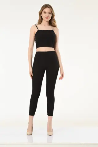 Vogsing 374 (S-M-L-XL-XXL) Fitilli Yüksek Bel Bayan Tayt 6'lı