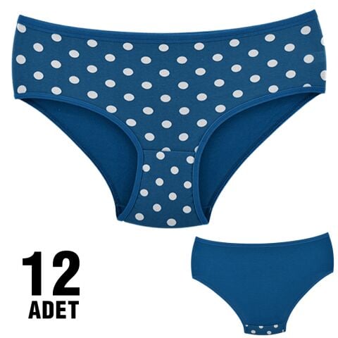 Dondeza 201-72 Desenli Bayan Ara Beden Külot 12'li