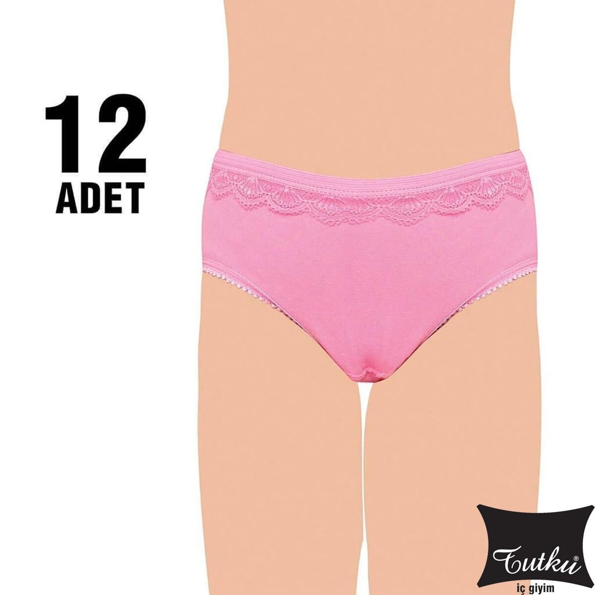 Tutku 0834 Pınar Kız Çocuk Slip Külot 12'li