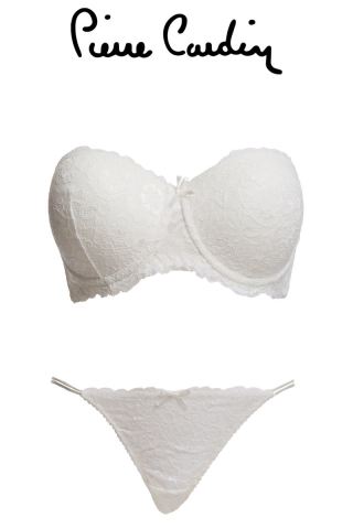 Pierre Cardin 4034 Carlına Balenli Straplez Desteksiz Sütyen Takımı