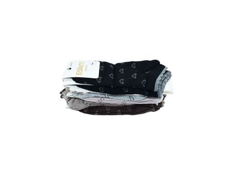 Esinti 33-5 (36-40) Naturel Pamuk Bayan Patik Çorap 12'li