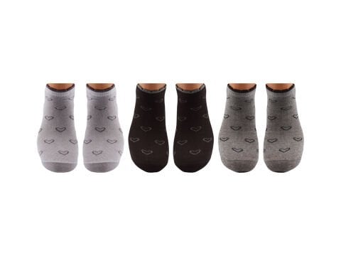 Esinti 33-5 (36-40) Naturel Pamuk Bayan Patik Çorap 12'li