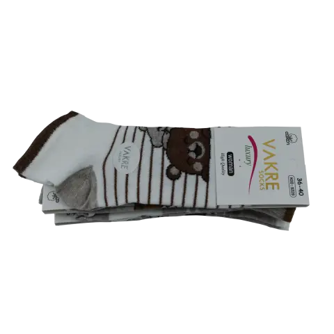 Vakre 9328-41 (36-40) Bayan Penye Patik Çorap 12'li