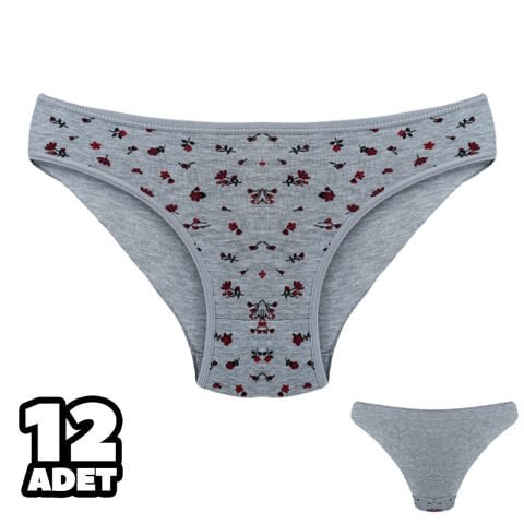 Dondeza 101-137 Desenli Bayan Bikini 12'li