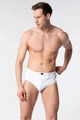 Tutku 0109 Erkek Beyaz Kom Slip Külot 12'li