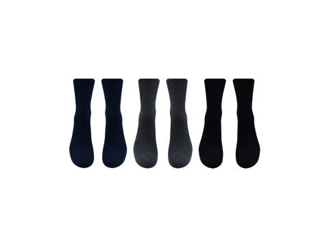 Şirin 7280-5 (40-44) Ter Emici Dikişsiz Erkek Soket Çorap 12'li
