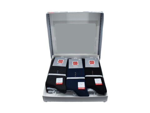 Şirin 7280-5 (40-44) Ter Emici Dikişsiz Erkek Soket Çorap 12'li