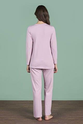 Pijadore 1946 (M-L-XL-XXL) Uzun Kollu Bayan Lohusa Pijama Takım 4'lü