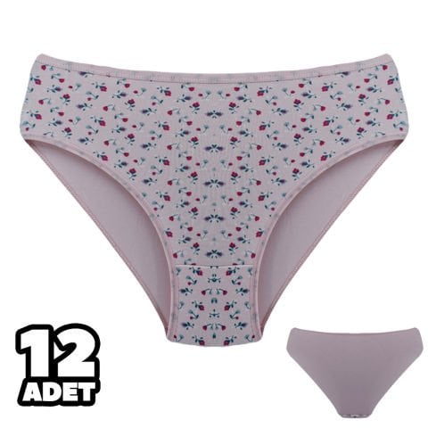 Dondeza 201-163 Desenli Bayan Ara Beden Külot 12'li