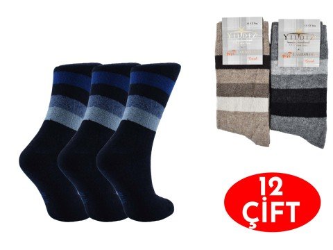 Yıldız Kız Erkek Çocuk Yün Lambswool Çorap 12'li