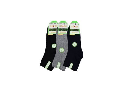 Gülsa (40-45) Dikişsiz Yarım Konç Erkek Bambu Patik Çorap 12'li