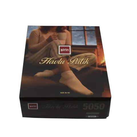 Şirin 5050-3 Bayan Kışlık Havlu Patik Çorap 12'li