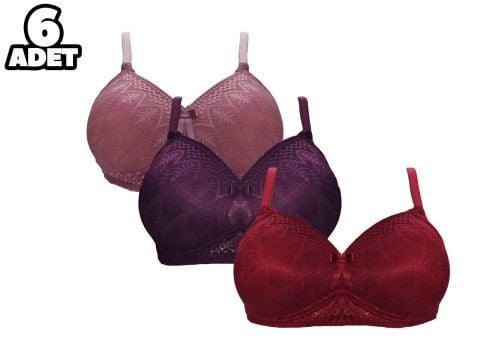Aysemin 5059 C Cup Balensiz Desteksiz Bayan Sütyen 6'lı