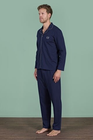 Pijadore 1937 (M-L-XL-XXL) Uzun Kollu Erkek Pijama Takım 4'lü