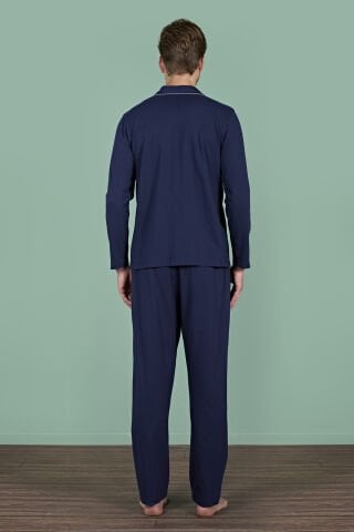 Pijadore 1937 (M-L-XL-XXL) Uzun Kollu Erkek Pijama Takım 4'lü