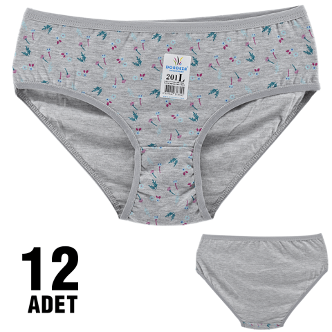 Dondeza 201-49 Desenli Bayan Ara Beden Külot 12'li