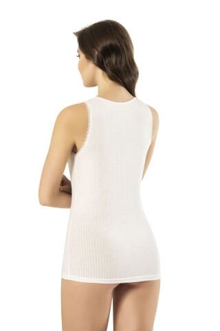 Kota 6658 Viskon Raporlu Kaşkorse Dantel Detaylı Bayan Atlet 6'lı