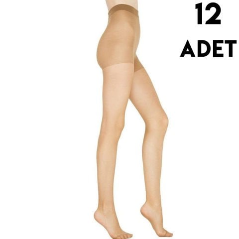 Penti 15 Den Maxi Battal Mat Süper İnce Külotlu Çorap 12'li