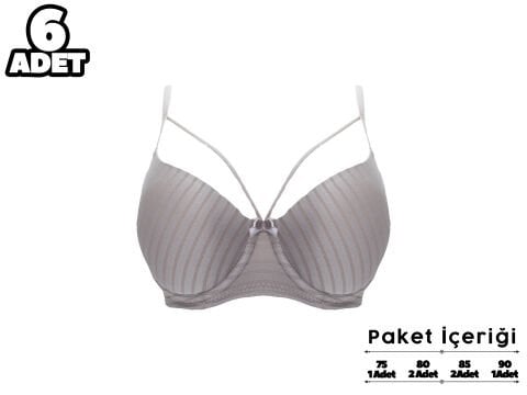 Liza 2040 Balenli Desteksiz Sütyen 6'lı
