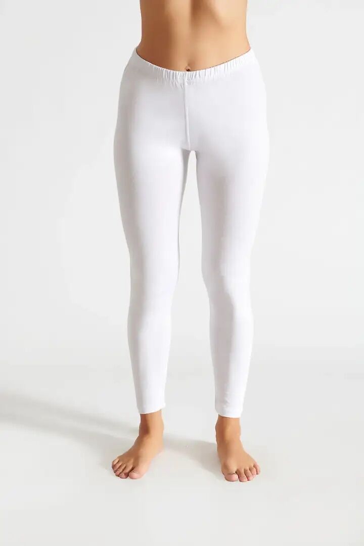 Tutku 0173 Bayan Uzun Düz Tayt 6'lı BEYAZ - 7/3XL