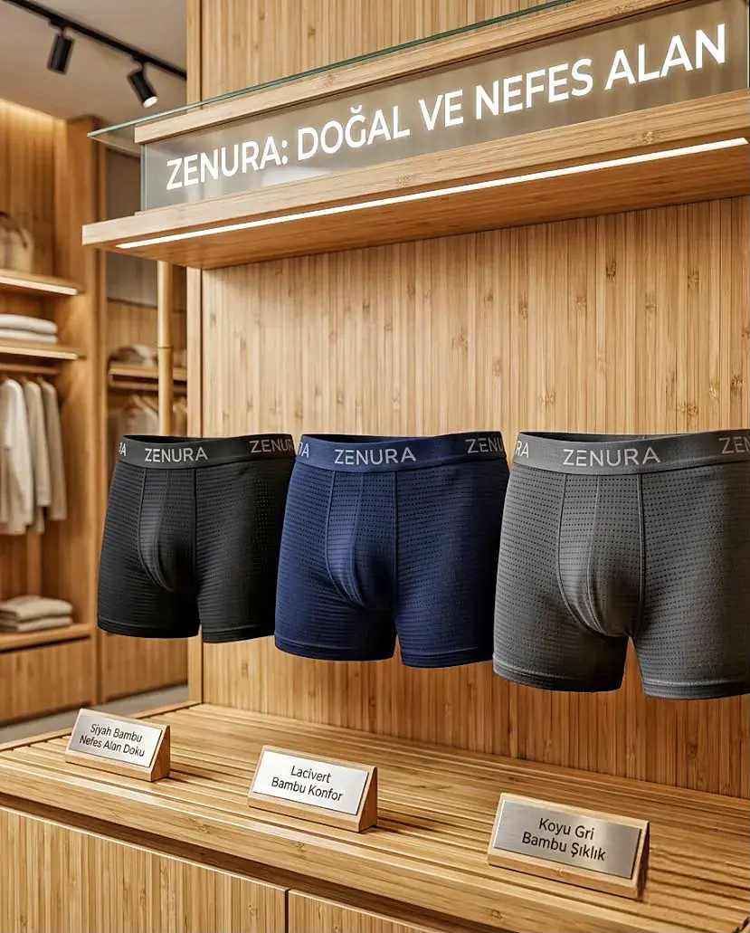 Zenura 2402 Bambu Nefes Alan Erkek Boxer