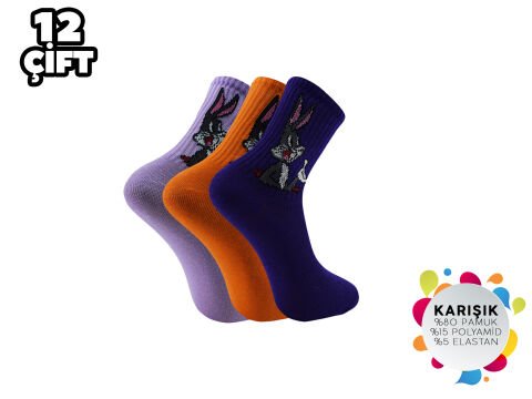 Esinti 20-7 Bayan Kolej Çorap 12'li