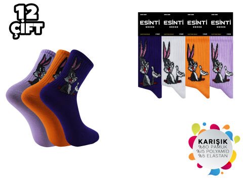 Esinti 20-7 Bayan Kolej Çorap 12'li