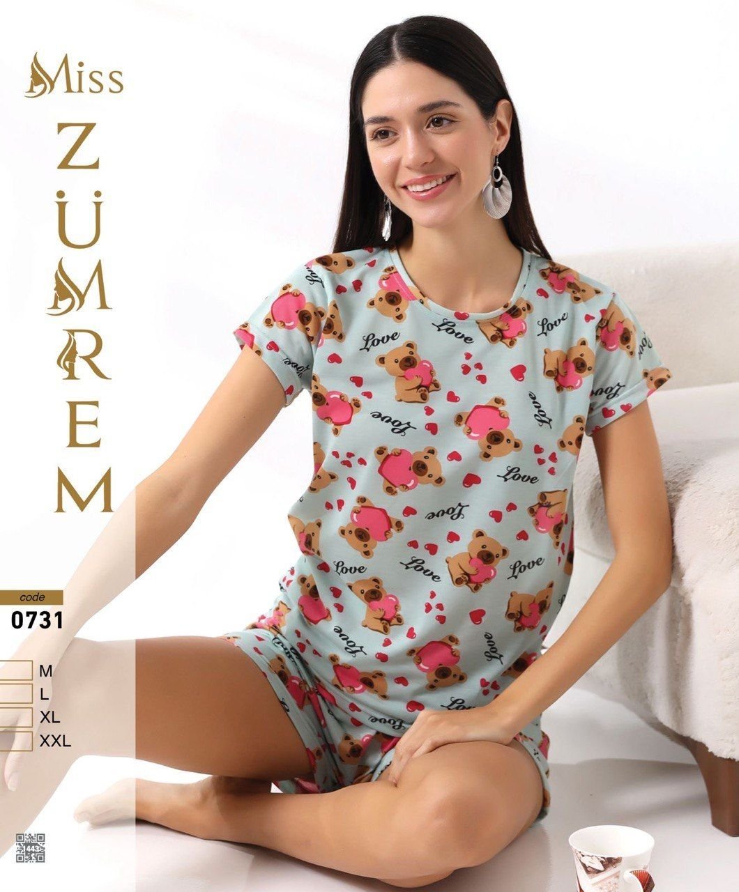 Zümrem 0731 Süprem Bayan Şortlu Takım 4'lü