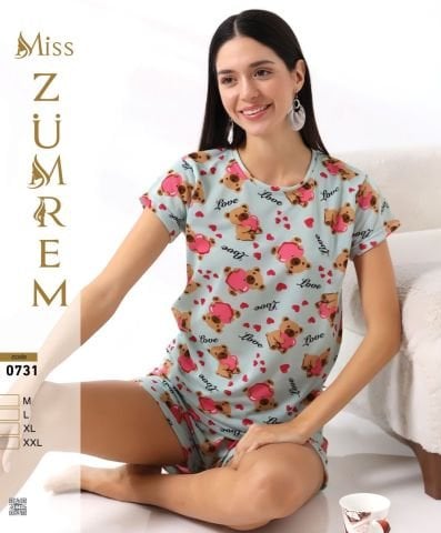 Zümrem 0731 Süprem Bayan Şortlu Takım 4'lü