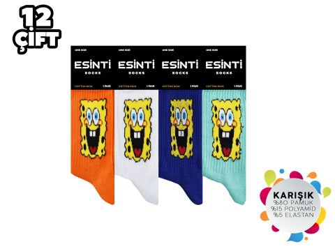 Esinti 20-4 Bayan Kolej Çorap 12'li