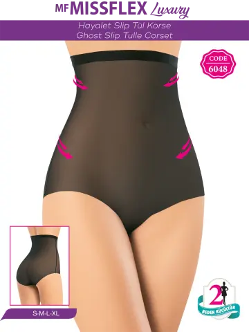 MF MISS FLEX 6048 Lazer Kesim Nefes Alan Hayalet Slip Tül Korse