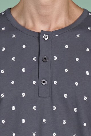 Pijadore 1929 (M-L-XL-XXL) Uzun Kollu Erkek Pijama Takım 4'lü FÜME - M-L-XL-XXL