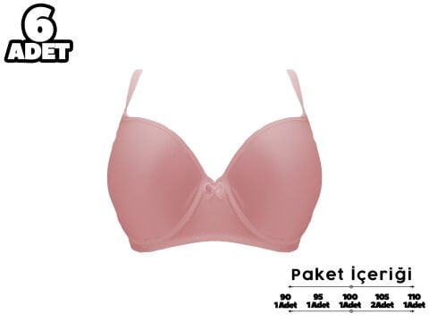 Liza 2120 C Cup Balenli Desteksiz Bayan Sütyen 6'lı