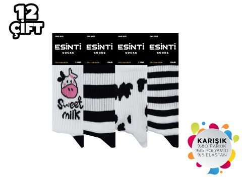 Esinti 20-8 Bayan Kolej Çorap 12'li