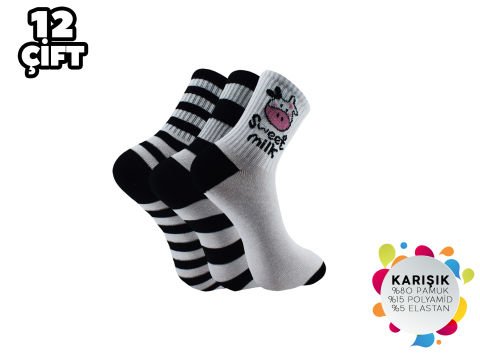 Esinti 20-8 Bayan Kolej Çorap 12'li