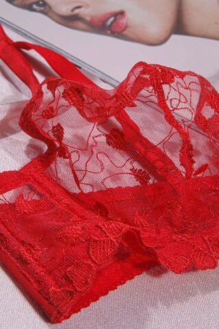 Aysemin Brodeli 7004 B Cup (75-80-85-90) Balenli Desteksiz Bayan Sütyen Takım 6'lı