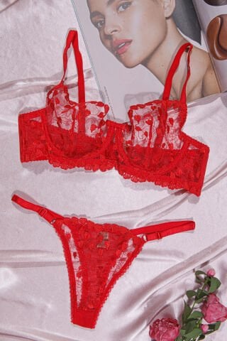 Aysemin Brodeli 7004 B Cup (75-80-85-90) Balenli Desteksiz Bayan Sütyen Takım 6'lı